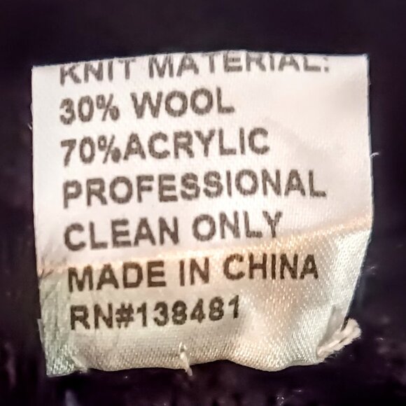 Belle Fare Black Rex Rabbit Fur Knitted Wool Fringe Vest - Picture 7 of 7